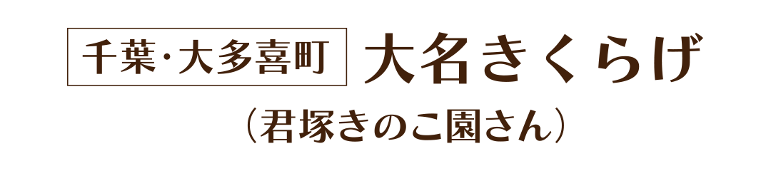 千葉・大多喜町 大名きくらげ(君塚きのこ園さん)